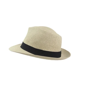 Sombrero Fedora Panamá Trilby Paja Unisex - Gorra Sol Playa Verano para Ropa de Caballero - Imagen 1 de 2