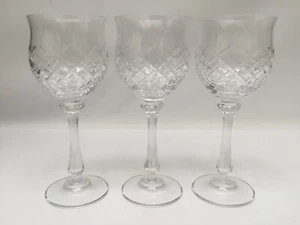 Mikasa Crystal Montclair 7” Wine Glasses Set of 3 - Picture 1 of 2