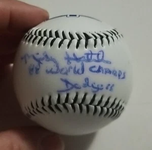 Mickey Hatcher firmato e scritto "88 World Champ" di persona Dodgers Fan Fest - Foto 1 di 5