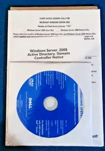 Microsoft Windows 2008 Enterprise SP2 Server Client Access 10 CALS per PC DELL - Imagen 1 de 2