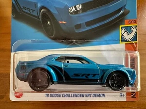 NEW 2023 Hot Wheels ‘18 DODGE CHALLENGER Demon Muscle Mania Series RARE USA CARD - Picture 1 of 4