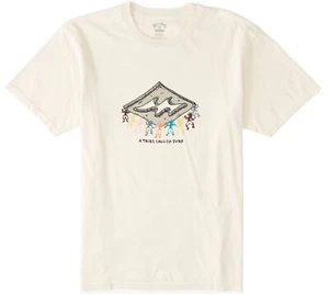 New Billabong Surf Theme Diamond Premium Fit Off Wt Mens S/S T Shirt RBBL-82 - Picture 1 of 2
