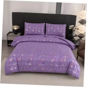 Butterfly Comforter Set Full,Purple Bedding Full,Purple Comforter Set - Picture 1 of 8