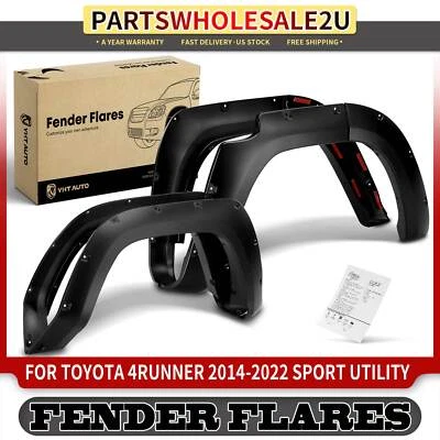 4x llamaradas de guardabarros estilo bolsillo delantero y trasero para Toyota 4Runner 2014 2015-2022 SUV Foto 1 de 4