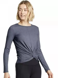 All in Motion, Grigio, Maglietta Attiva a Maniche Lunghe Twist-Front (1X) V - Foto 1 di 6