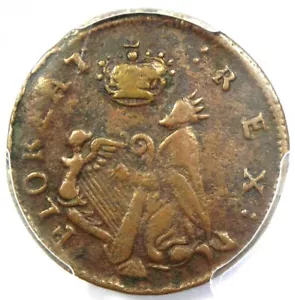 1670 New Jersey St Patrick Farthing Colonial Coin 1/4P - PCGS VF35 - $2000 Value - Picture 1 of 6