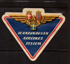 Airline Luggage Label - Scandinavian Airlines System - Picture 1 of 1