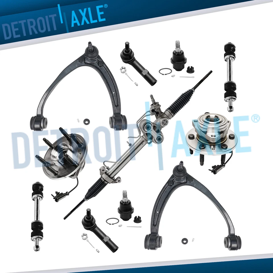11pc Rack and Pinion Front Control Arms Suspension Kit for Silverado Sierra 1500 - Image 1 of 4