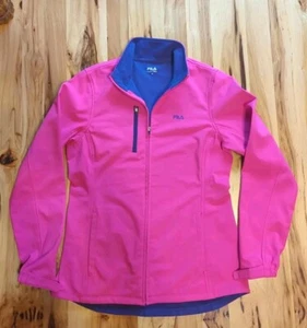 Fila Full Zip Softshell Jacket Women's Med Pink And Purple Mock Neck Zip Pockets - Picture 1 of 7