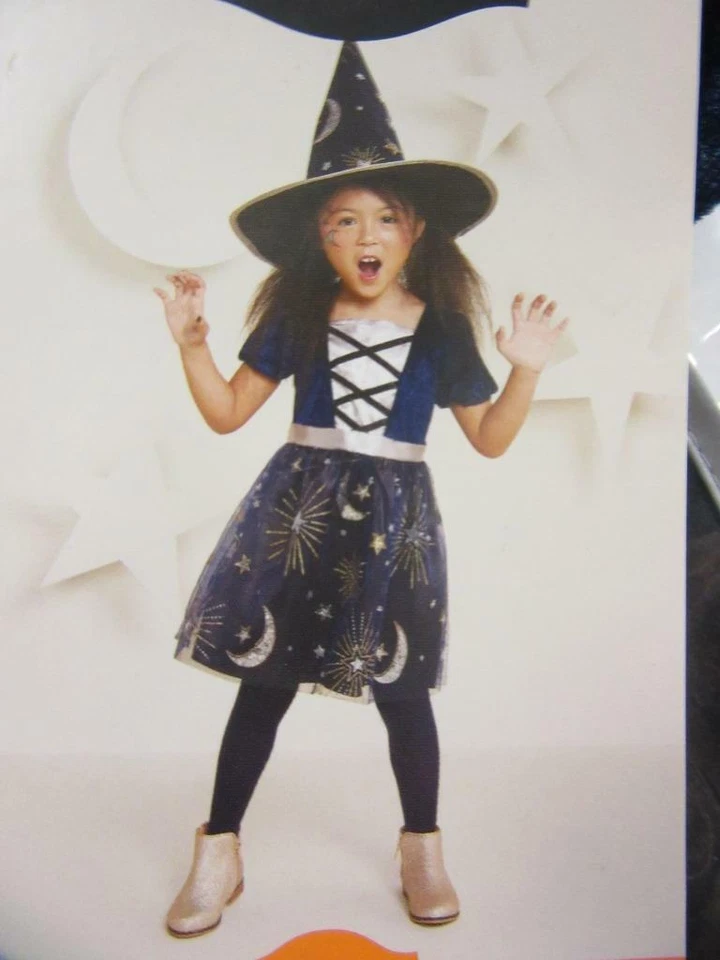 Hyde and EEK Child Midnight Witch Halloween Costume Dress Only Large 10-12