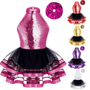 Kids Girls Suit Headwear Set Ballet Outfit Hair Tie Halloween Tutu Costume - Picture 1 of 38