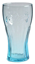 Vintage 2009 Coca-Cola McDonald's Promotional 12 Oz. Blue Glass