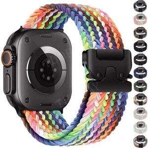 Correa deportiva de nailon trenzado de 49 mm para Apple Watch Series Ultra 2 10 9 8 7 6 5 - Imagen 1 de 25
