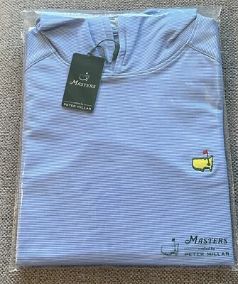 2025 Masters Peter Millar SUDADERA CON CAPUCHA A RAYAS AZULES DE AUGUSTA NATIONAL!!  Hombre L  Foto 1 de 2
