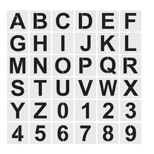 3 Inch Number Stencils Painting Mailbox Numbers Template Alphabet Letters Mould - Picture 1 of 12
