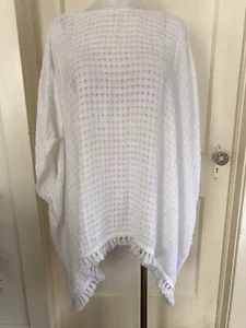 💕 Womens Calypso St Barth White Linen Ultra Chic Tunic Top Shirt Size M Beauty - Picture 1 of 12