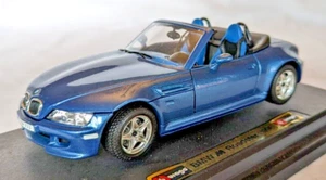 Burago 1996 BMW M Roadster (Blue) 1/24 Scale Model NEW in Factory Box - Picture 1 of 11