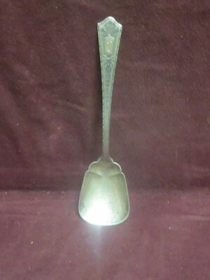 Manchester Sterling 1910 PRINCESS SUGAR SPOON 5 3/4" 24g monogram  C   - Image 1 of 4