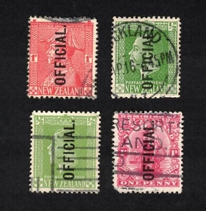 New Zealand, OFFICIAL OVERPRINT Circa 1901 - 1925 King George V, Zealandia. Used - Bild 1 von 1
