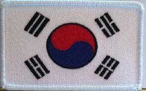 SOUTH KOREA FLAG PATCH With Hook & Loop  Fastener KOREAN SEOUL Taegeukgi  - Picture 1 of 1