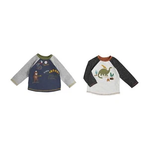 Mud Pie E1 Boy Long Sleeve Bear Dinosaur Tee T-Shirt 15100143 Choose Size/Style - Picture 1 of 7