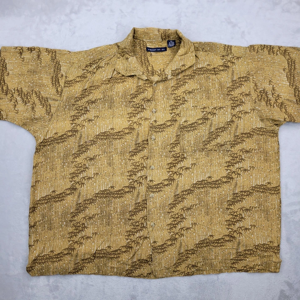 Robert Stock 衬衫男式 XXL 夏威夷 Luau Aloha 度假村派对复古成人 2XL — 第 1/4 张图片