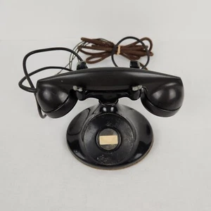 Vintage 1926-38 Western Electric D1 Metal Non-Dial Desk Phone + E1 Handset - Picture 1 of 12