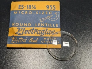 NOS Vintage Electroglas Micro-Size Round Lentille Watch Crystal ES-18 1/4 - 955 - Picture 1 of 1