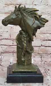 Milos Handcrafted Bronze Horse Bust Limited Edition Western Art Figurine Decor - Picture 1 of 10