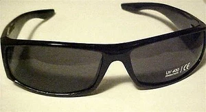 Smoke LENS Designer STYLE SUNGLASSES sporty Black frames mens womens brand new - Picture 1 of 5