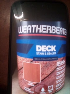 NEW WEATHERBEATER DECK STAIN & SEALER REDWOOD 1 GALLON FREE SHIPPING - Picture 1 of 1