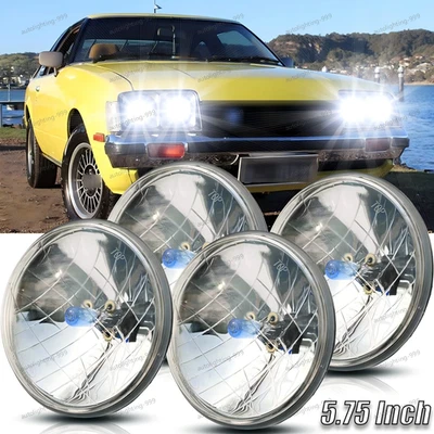 Faros proyectores halógenos altos/bajos para Toyota Celica 1972-1979 4 piezas 5-3/4 5,75" Foto 1 de 4