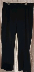 "Alan Flusser" Mens Slacks, Size 36x30, Black, Pleated, Cuffed, Straight Leg - Picture 1 of 4