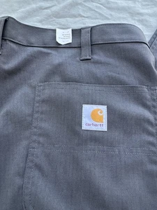 Lot Of 2 Carhartt Charcoal Gray Lightweight ripstop Work pants 38x32 Relaxed Fit - Picture 1 of 12