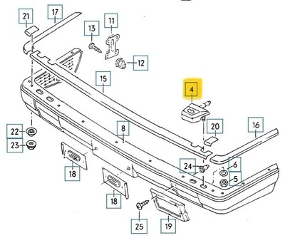 AUDI 4000/80/90/COUPE PORTAUGELLO CON UGELLO IMPIANTO LAVAFARI 811807155A - Imagen 1 de 4