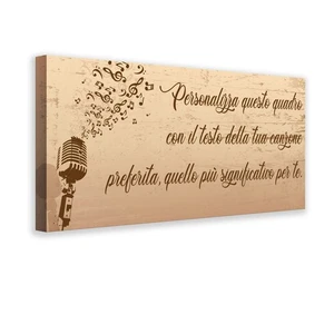Quadro Personalizzabile con Testo Musicale |Q894|Crea la Tua Opera Unica su Tela - Foto 1 di 2