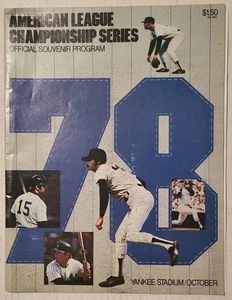 Serie de Campeonato de la Liga Americana de Béisbol 1978 Programa Oficial Yankees de Nueva York - Imagen 1 de 2