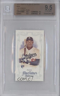 2013 Allen & Ginter's Mini Ginter Back Yasiel Puig BGS 9.5 GEM MINT Rookie RC - Image 1 of 2