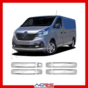 RENAULT TRAFİC 3 COMPATIBLE 2014-2024 POIGNÉE DE PORTE 4 PORTES MONO TROU INOX - Imagen 1 de 10