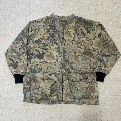 Vintage Scent Lok Hunting Jacket Size XXL Camo Realtree Full Zip Black Cuff - Image 1 of 4