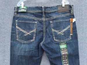 NWT Rock & Roll Denim Blue Jeans Mens 38X34 Rifle Skinny Straight Leg Cowboy - Picture 1 of 13
