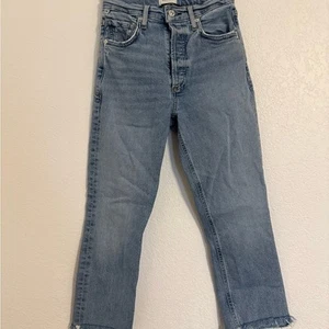 Citizens Of Humanity Blue Cropped Ankle Jeans - Picture 1 of 7