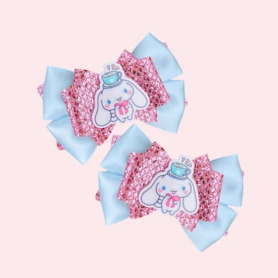 Lazo para el cabello Sanrio Hello Kitty Cinnamoroll, lazos para niñas, lazos para niños pequeños Foto 1 de 2