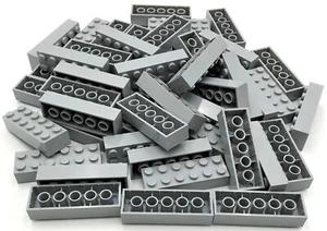 30x LEGO Light Bluish Gray Brick 2 x 6 Medium Stone Grey Bricks Genuine - Picture 1 of 4