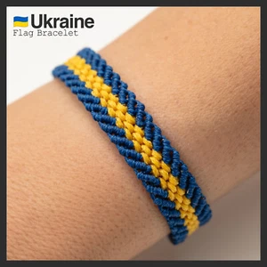 Ukraine Flag Bracelet, Sweden Flag Bracelet, Gift for Men-Women Ar... - Picture 1 of 17