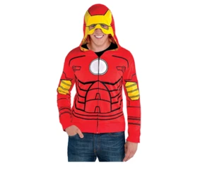 MARVEL AVENGERS IRON MAN SUDADERA CON CAPUCHA CREMALLERA MÁSCARA ROJA S - Imagen 1 de 7