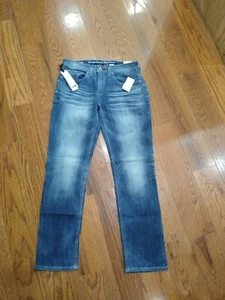 mens jeans by Buffalo blue denim ethan slim straight new with tag size 30/32 - Picture 1 of 4