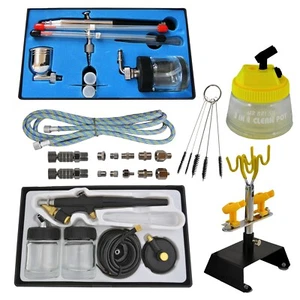 AIRBRUSHPISTOLE SET AIRBRUSH KOMPRESSOR PISTOLEN SINGLE DOUBLE ACTION PISTOLE - Bild 1 von 28