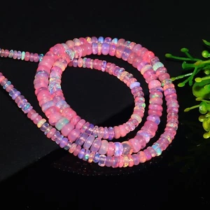 AAA Natürlicher Äthiopischer Opal Glatt Rondell Perlen 3-5 mm 18 Zoll Lang 514 - Bild 1 von 3