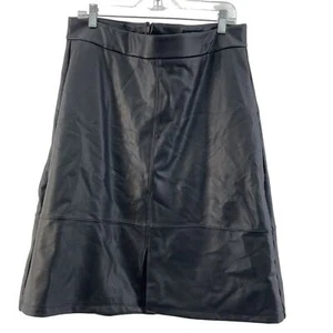 NYDJ Women's Black A-Line Midi Skirt Size 10 Polyester Preowned - Picture 1 of 5